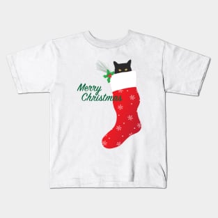 Kitten in a Stocking Kids T-Shirt